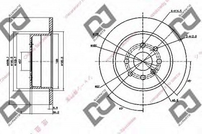 DJ PARTS bd1772 -  Тормозной диск